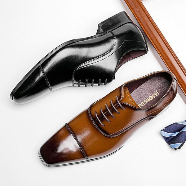 dress shoes men's square toe gentlemen leather business style slip on men dressing for, Black
dress shoes men's square toe gentlemen leather business style slip on men dressing for, Black