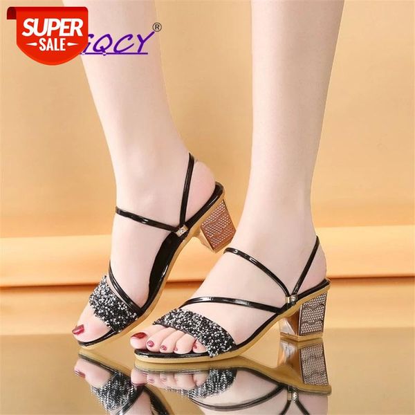 bling high heels sandals women 2019summer shoes fashion thick with open toe riband slip-on casual party #h546, Black
bling high heels sandals women 2019summer shoes fashion thick with open toe riband slip-on casual party #h546, Black