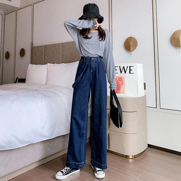 women's jeans woman denim overall designer one strap loose wide leg jumpsuit long blue pants
women's jeans woman denim overall designer one strap loose wide leg jumpsuit long blue pants