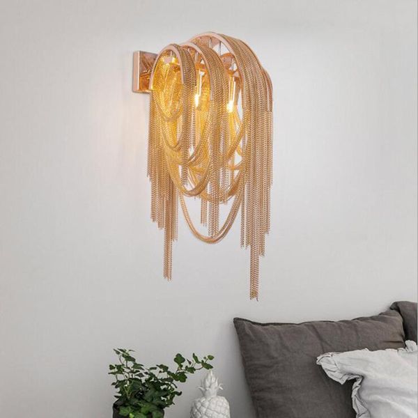 post-modern minimalist tassel aluminum chain wall lamp nordic atmosphere aisle bedroom bedside background led lighting lamps
post-modern minimalist tassel aluminum chain wall lamp nordic atmosphere aisle bedroom bedside background led lighting lamps
