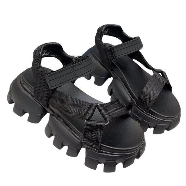 sandals summer luxury casual beach women's sandal magic tape brand designer comfortable platform muffin shoes lady, Black 
sandals summer luxury casual beach women's sandal magic tape brand designer comfortable platform muffin shoes lady, Black