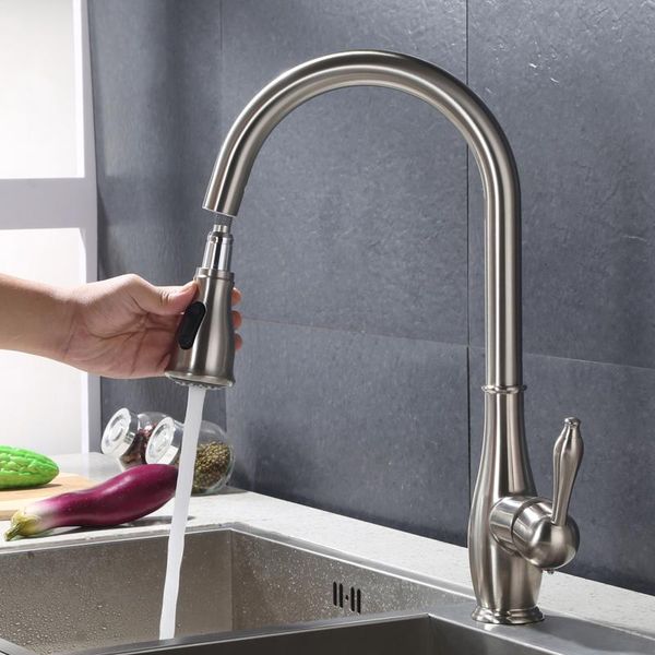 kitchen faucets brushed nickel stain faucet mixer tap pull out sprayer single hole swive deck mounted 2021
kitchen faucets brushed nickel stain faucet mixer tap pull out sprayer single hole swive deck mounted 2021