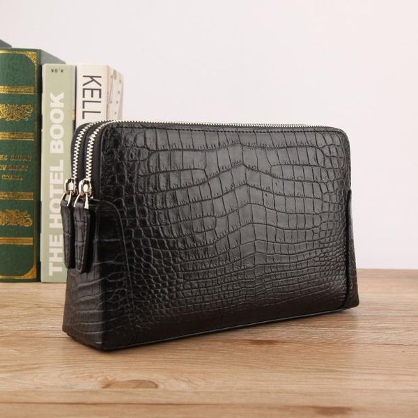 wallets real genuine crocodile skin big size men wallet clutch with inner cow lining double zips closure business holder, Red;black
wallets real genuine crocodile skin big size men wallet clutch with inner cow lining double zips closure business holder, Red;black