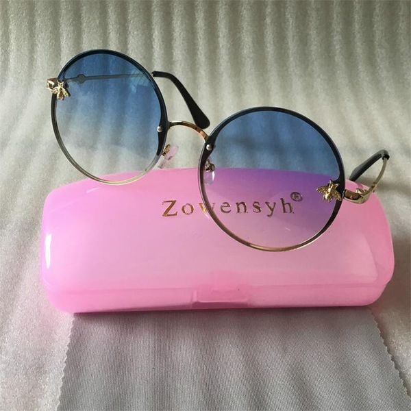 sunglasses zowensyh summer round bee metal titanium frames womens 1808 uv400 sun glasses shopping, White;black
sunglasses zowensyh summer round bee metal titanium frames womens 1808 uv400 sun glasses shopping, White;black