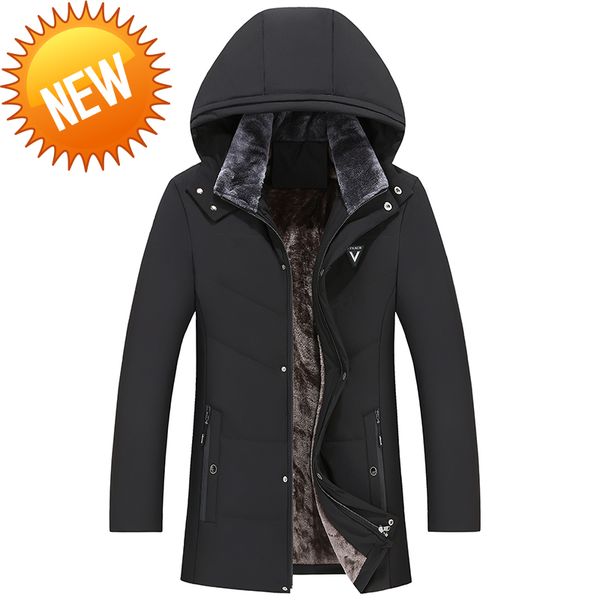 men's long thick hooded collar new fashion casual add wool warm coats winter 2021 male wear parkas down jacket, Black
men's long thick hooded collar new fashion casual add wool warm coats winter 2021 male wear parkas down jacket, Black