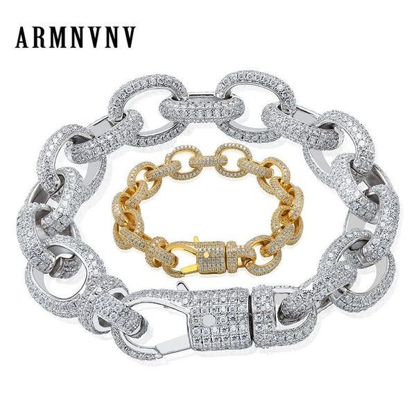 link, chain armnvnv hip hop/punk men's bracelets iced out cubic zircon miami curb oval twist link bracelet jewelry gifts, Black
link, chain armnvnv hip hop/punk men's bracelets iced out cubic zircon miami curb oval twist link bracelet jewelry gifts, Black