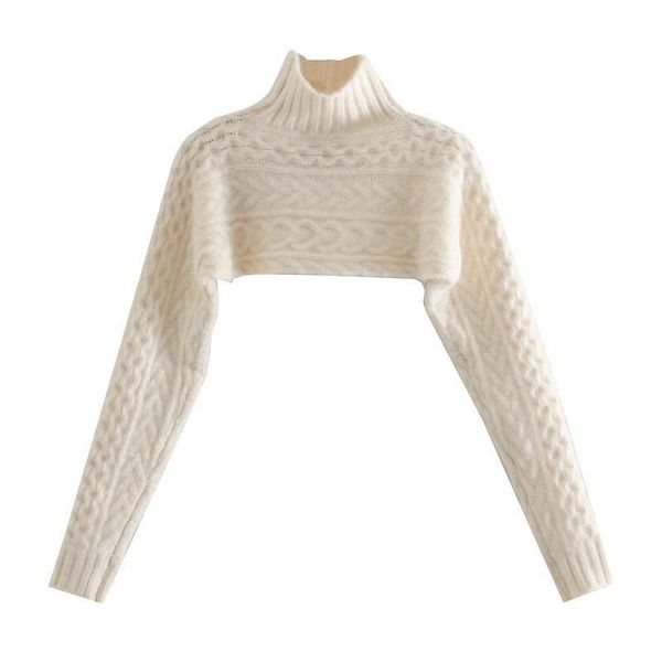 women's sweaters fashion knitting sweater women turtleneck collar oversleeve pullover short thicken lady casual stylish top, White;black
women's sweaters fashion knitting sweater women turtleneck collar oversleeve pullover short thicken lady casual stylish top, White;black