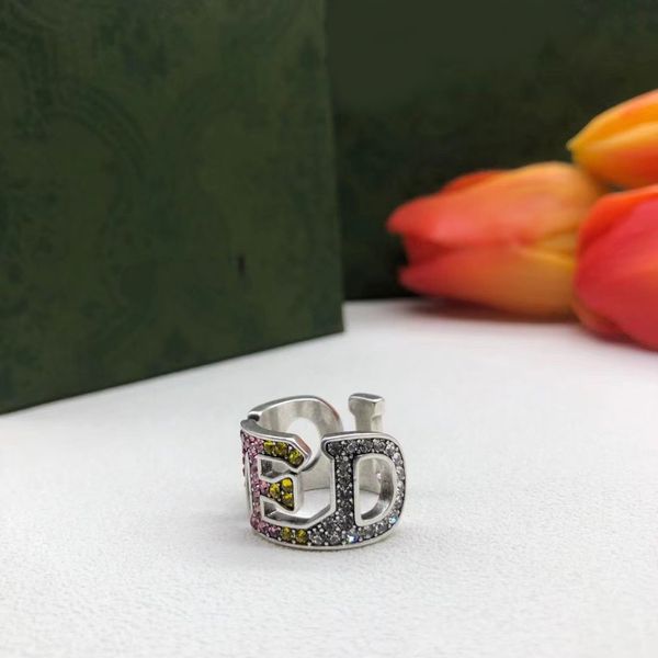 original brand designer vintage 'love' zircon open rings temperament ladies men fashion jewelry party gifts, Silver
original brand designer vintage 'love' zircon open rings temperament ladies men fashion jewelry party gifts, Silver