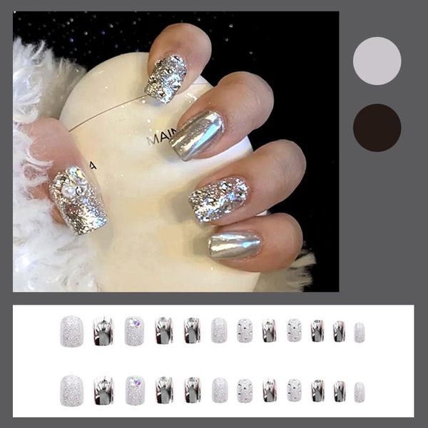 nail gel short fake nails mirror flash silver diamond wearing sticker finished sheet 24 pcs with glue, Red;pink
nail gel short fake nails mirror flash silver diamond wearing sticker finished sheet 24 pcs with glue, Red;pink