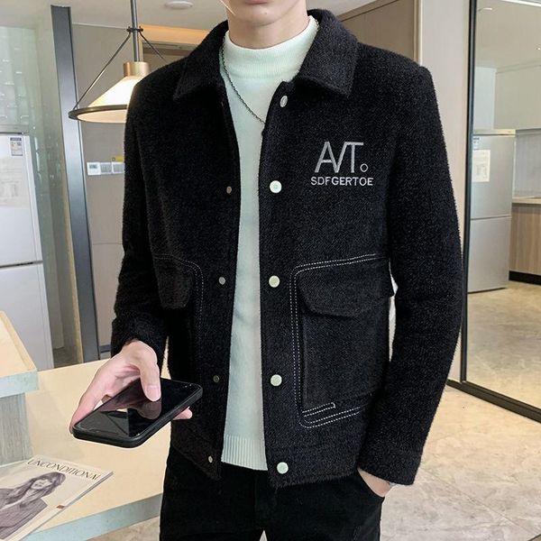 men's wool & blends korean letter embroidery men blend trench coat jacket lapel outwear trendy winter abrigo largo hombre, Black
men's wool & blends korean letter embroidery men blend trench coat jacket lapel outwear trendy winter abrigo largo hombre, Black