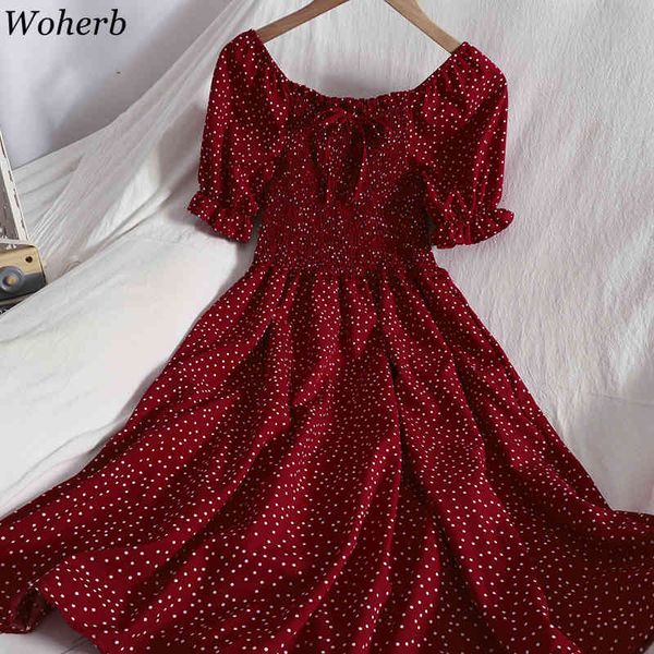 wohern korean vestidos slim waist pleated puff short sleeve lace-up dress for women summer wild polka dot square collar dresses 210417, Black;gray
wohern korean vestidos slim waist pleated puff short sleeve lace-up dress for women summer wild polka dot square collar dresses 210417, Black;gray