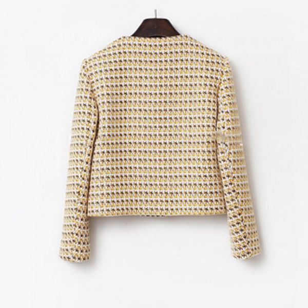 women's jackets tweed jacket yellow spring / autumn /winter coat classic ladies wild bright wire braided, Black;brown
women's jackets tweed jacket yellow spring / autumn /winter coat classic ladies wild bright wire braided, Black;brown