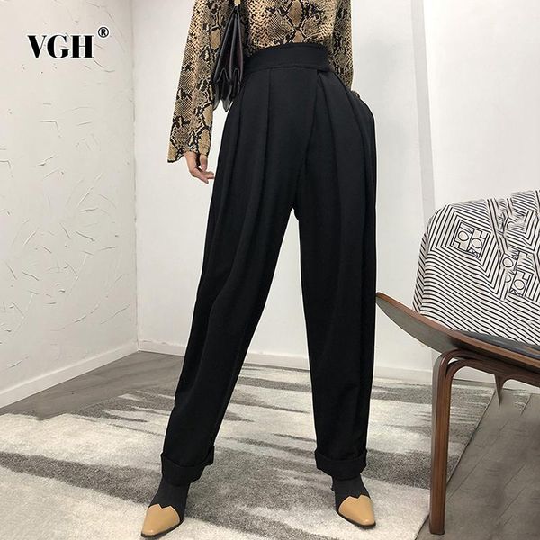 women's pants & capris vgh casual loose full length for women high waist pockets elegant harem pant female clothing 2021 fashion tide, Black;white
women's pants & capris vgh casual loose full length for women high waist pockets elegant harem pant female clothing 2021 fashion tide, Black;white