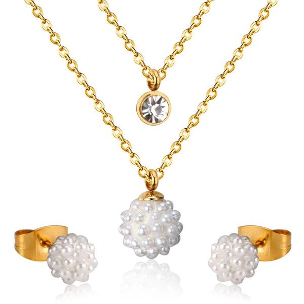 earrings & necklace luxukisskids double earring zircon wedding bridal dubai african style jewelry sets stainless steel for woman jewelery, Silver
earrings & necklace luxukisskids double earring zircon wedding bridal dubai african style jewelry sets stainless steel for woman jewelery, Silver