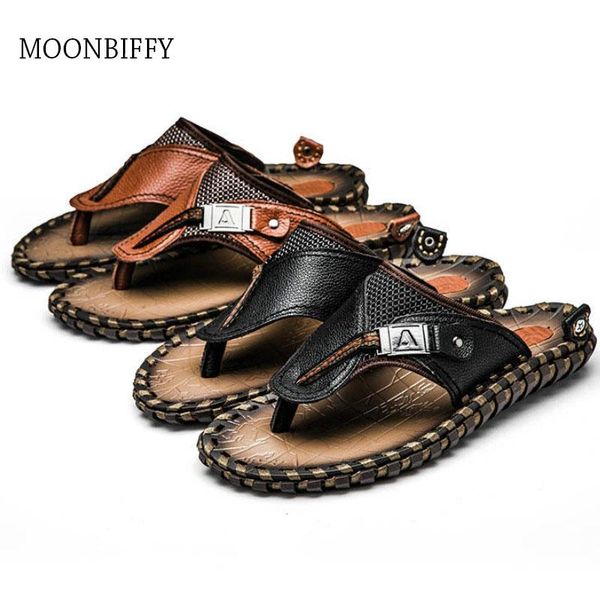 slippers summer men's casual shoes beach trend large herringbone mop layer cowhide outdoor leisure, Black
slippers summer men's casual shoes beach trend large herringbone mop layer cowhide outdoor leisure, Black