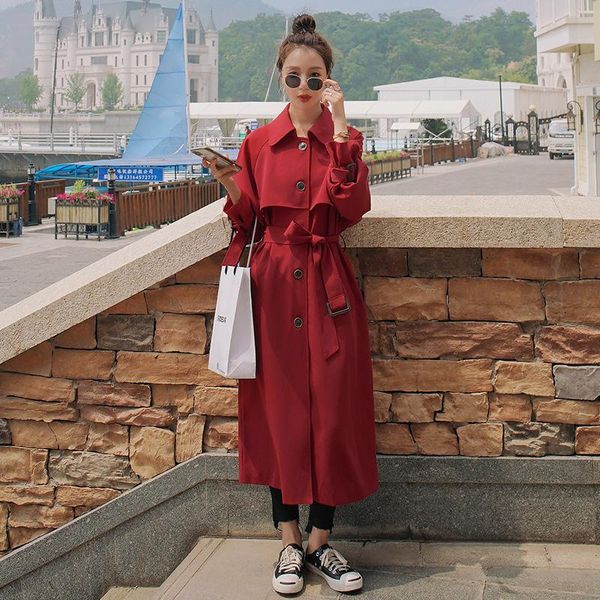 red windbreaker women single breasted slim korean elegant long bandage trench coat outerwear female spring autumn jacket 2021 women's c, Tan;black
red windbreaker women single breasted slim korean elegant long bandage trench coat outerwear female spring autumn jacket 2021 women's c, Tan;black