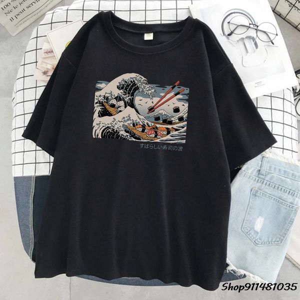 women t shirt cartoon the great brand t-shirt casual harajuku short sleeve hip hop women's ukiyoe sushi tee clothing, White
women t shirt cartoon the great brand t-shirt casual harajuku short sleeve hip hop women's ukiyoe sushi tee clothing, White