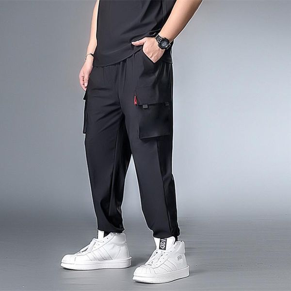 men's pants large size beamed overalls tide brand summer thin section plus fat sweatpants loose casual trousers, Black
men's pants large size beamed overalls tide brand summer thin section plus fat sweatpants loose casual trousers, Black
