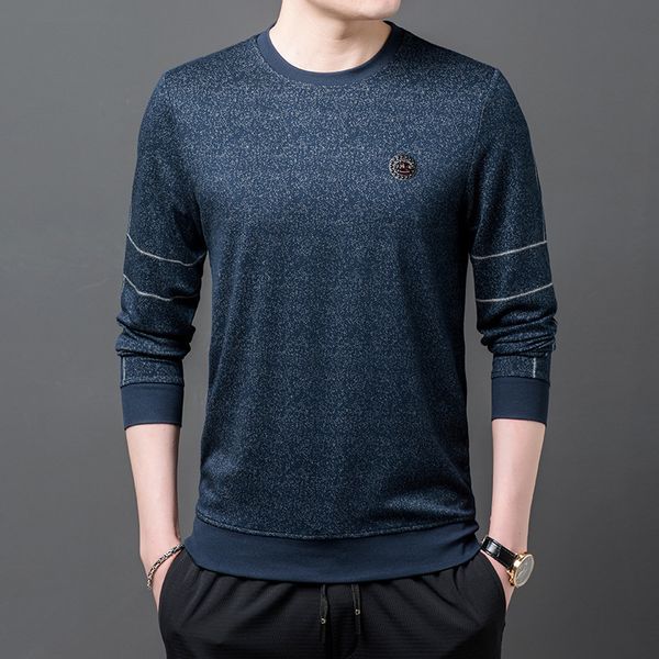 2021 autumn wear long sleeve fashion leisure middle-aged and young sweater men's bottoming shirt, Black
2021 autumn wear long sleeve fashion leisure middle-aged and young sweater men's bottoming shirt, Black