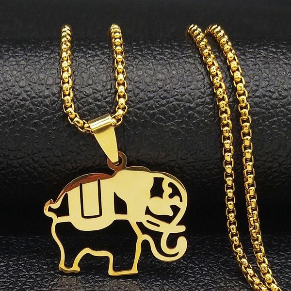 pendant necklaces 2021 fashion elephant stainless steel for men gold color chain jewelry cadena hombre n18892s05, Silver
pendant necklaces 2021 fashion elephant stainless steel for men gold color chain jewelry cadena hombre n18892s05, Silver