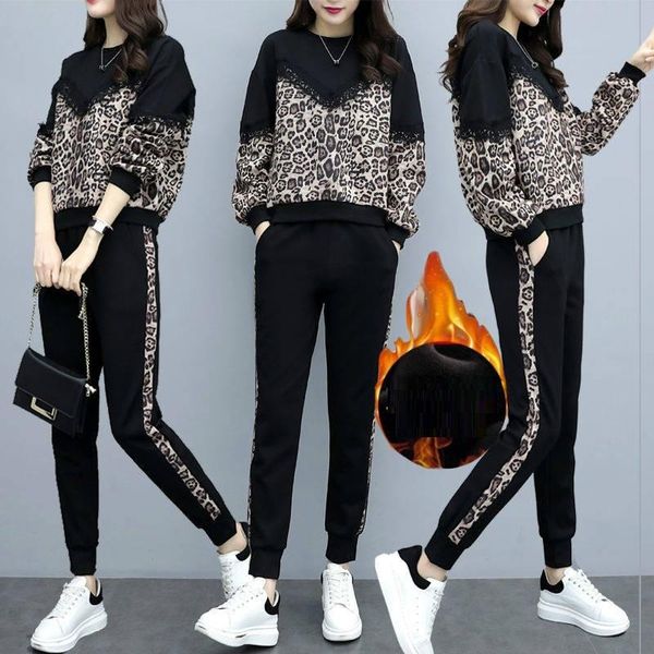 two piece dress 2 set women 2021 casual plus velvet suit loose korean fashion large size sportswear long sleeve tracksuit, White
two piece dress 2 set women 2021 casual plus velvet suit loose korean fashion large size sportswear long sleeve tracksuit, White