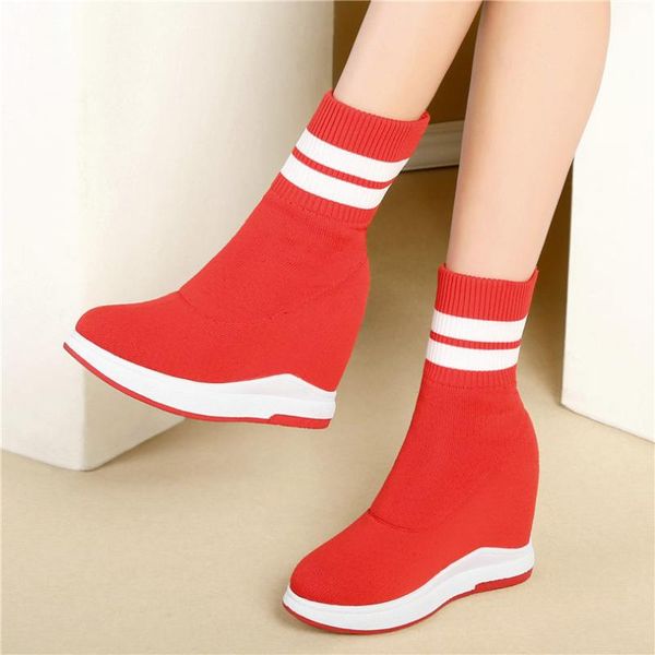 dress shoes tennis casual women knitting wedges high heel round toe platform party pumps hi-trainers punk creepers, Black
dress shoes tennis casual women knitting wedges high heel round toe platform party pumps hi-trainers punk creepers, Black