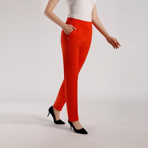 women's pants & capris women 2021 spring summer middle-aged thin female elastic waist straight ladies solid color casual trousers l231, Black;white
women's pants & capris women 2021 spring summer middle-aged thin female elastic waist straight ladies solid color casual trousers l231, Black;white