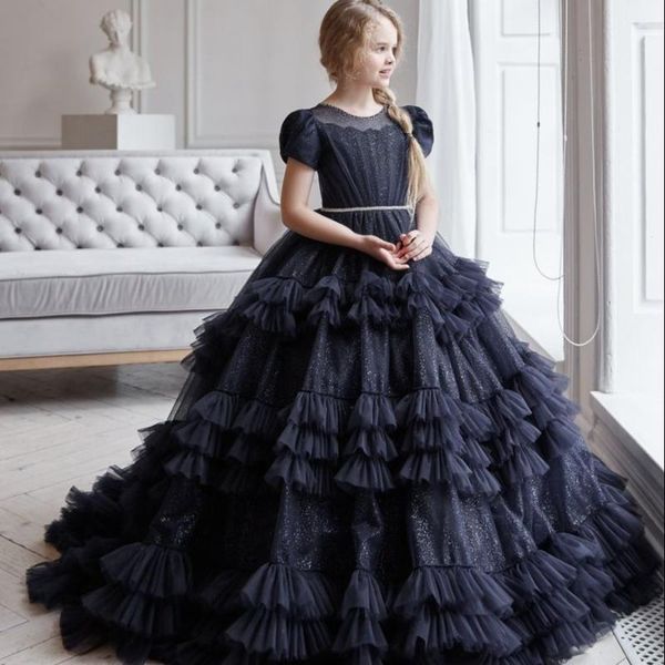 black ball little princess flower girl dresses for wedding tiered skirts beads toddler pageant gowns birthday dress girl's, Red;yellow 
black ball little princess flower girl dresses for wedding tiered skirts beads toddler pageant gowns birthday dress girl's, Red;yellow