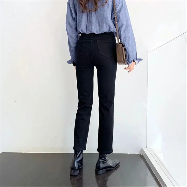 high-waisted black denim pants women thin veet breeches big rectal size spodnie damskie jeansy, Blue
high-waisted black denim pants women thin veet breeches big rectal size spodnie damskie jeansy, Blue