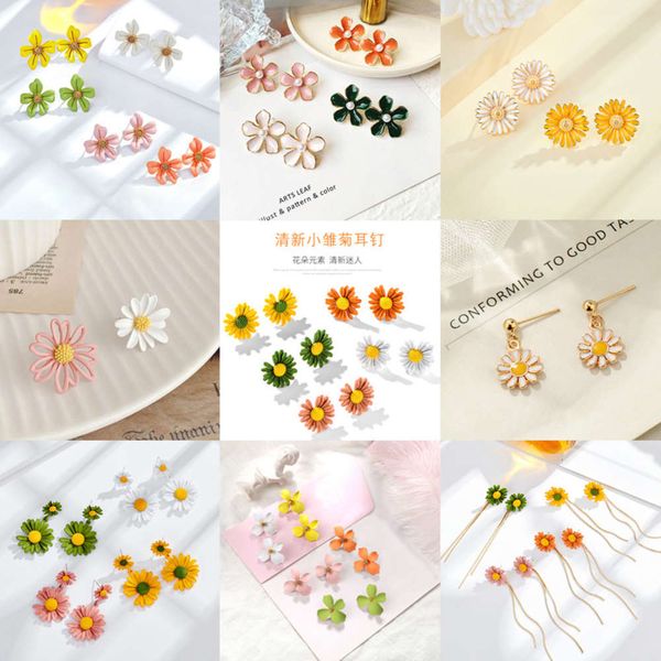 korean version new s925 silver needle color daisy flower collection simple small sweet earrings for women, Black
korean version new s925 silver needle color daisy flower collection simple small sweet earrings for women, Black