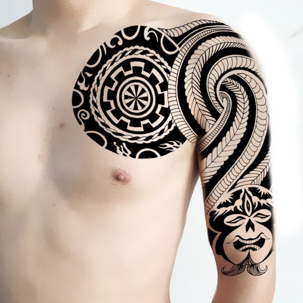 2021 totem half armor tattoo paste black super cool shoulder big picture over totem
2021 totem half armor tattoo paste black super cool shoulder big picture over totem