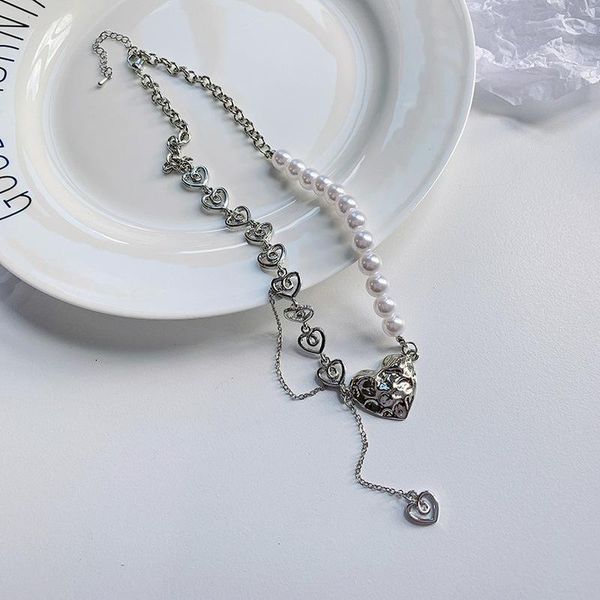 chokers lovoacc charming silver color love heart pendant necklaces for women asymmetric faux pearls beaded chain choker necklace, Golden;silver
chokers lovoacc charming silver color love heart pendant necklaces for women asymmetric faux pearls beaded chain choker necklace, Golden;silver