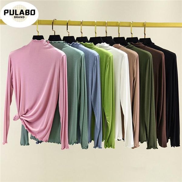 women's t-shirt autumn half-collar long-sleeved t shirt female solid thin slim modal bottoming shirts tees, White
women's t-shirt autumn half-collar long-sleeved t shirt female solid thin slim modal bottoming shirts tees, White