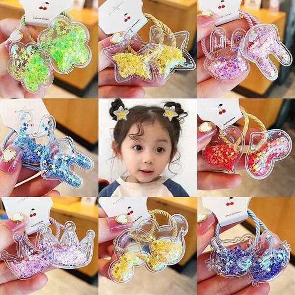 children's cute hair rope band sequins sweet princess headdress accessories high elasticity elastic bands, Slivery;white
children's cute hair rope band sequins sweet princess headdress accessories high elasticity elastic bands, Slivery;white