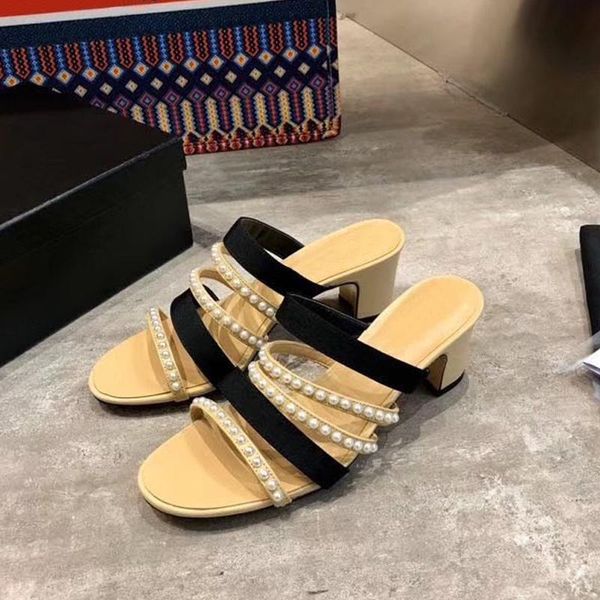 sandals brand summer pearl ankle strap women high heels heel thick shoes female open toe, Black
sandals brand summer pearl ankle strap women high heels heel thick shoes female open toe, Black