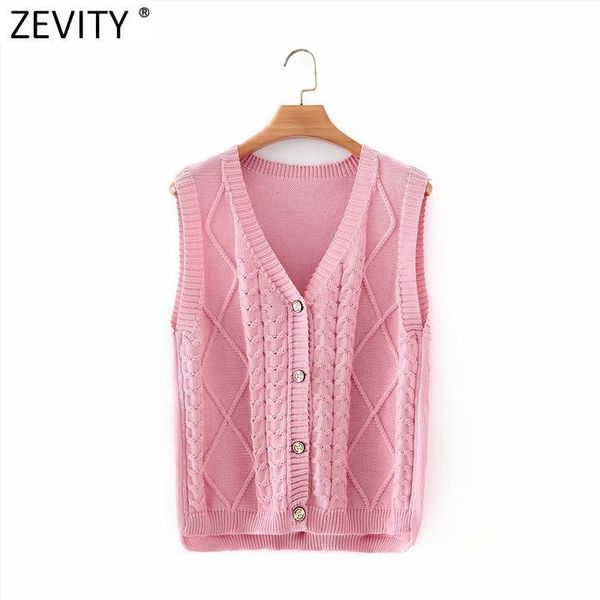 zevity women v neck candy color twist crochet knitting vest sweater femme chic sweet breasted waistcoat cardigans s618 210419, White;black
zevity women v neck candy color twist crochet knitting vest sweater femme chic sweet breasted waistcoat cardigans s618 210419, White;black