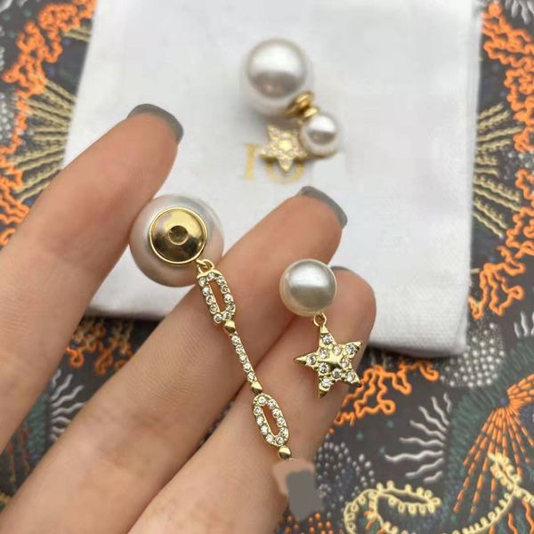 luxury designer big pearl double sided stud earrings gold letters link star crystal ear rings jewelry brand name box packing, Golden;silver
luxury designer big pearl double sided stud earrings gold letters link star crystal ear rings jewelry brand name box packing, Golden;silver