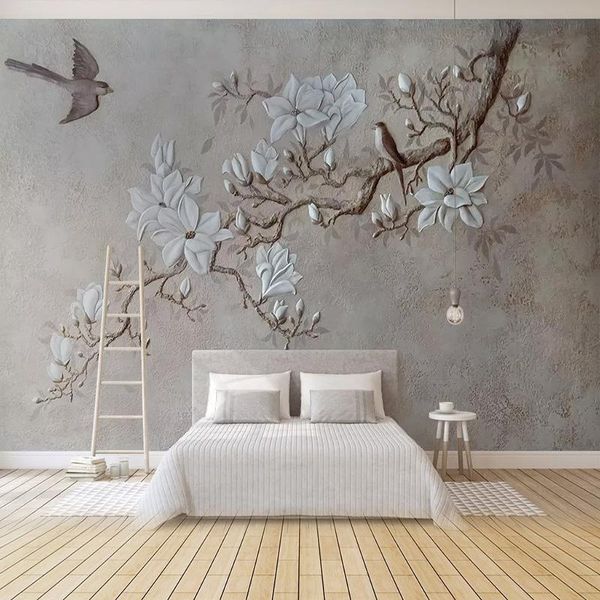 wallpapers drop custom 3d branches magnolia wall painting tv sofa bedroom european style vintage paper decor
wallpapers drop custom 3d branches magnolia wall painting tv sofa bedroom european style vintage paper decor