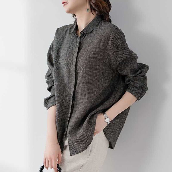 spring autumn arts style women long sleeve loose turn-down collar shirts cotton linen small plaid casual blouses v71 210608, White
spring autumn arts style women long sleeve loose turn-down collar shirts cotton linen small plaid casual blouses v71 210608, White