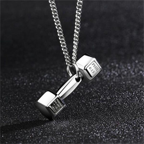 pendant necklaces fashion fitness barbell dumbbell men's necklace domineering trendy male clavicle couple female jewelry wholesale, Silver
pendant necklaces fashion fitness barbell dumbbell men's necklace domineering trendy male clavicle couple female jewelry wholesale, Silver