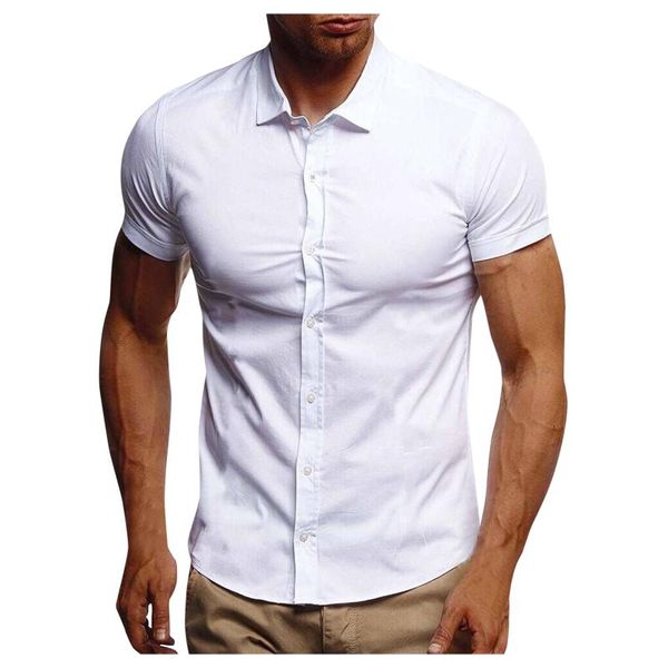men's casual shirts man's shirt business affairs solid short sleeve button turn-down collar for men daily mens clothing, White;black
men's casual shirts man's shirt business affairs solid short sleeve button turn-down collar for men daily mens clothing, White;black