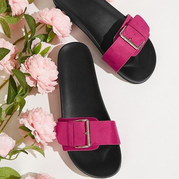 women slippers summer flat sandals open toe beach shoes buckle strap outdoor ladies slides platform roman flip flops big size, Black
women slippers summer flat sandals open toe beach shoes buckle strap outdoor ladies slides platform roman flip flops big size, Black