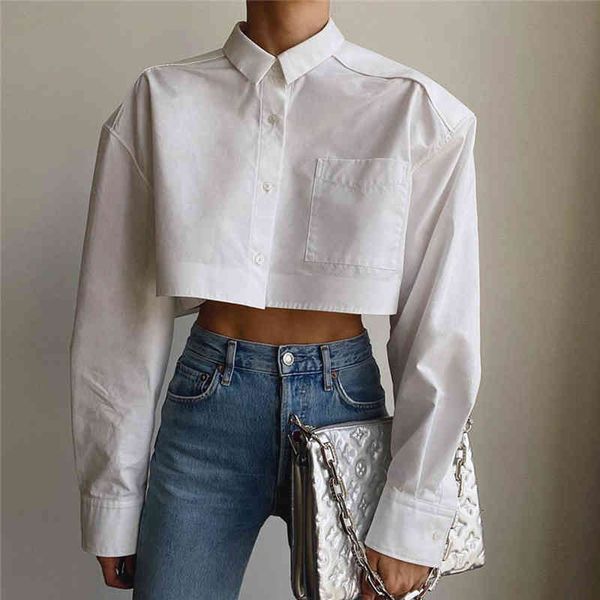 women's knits & tees fashion white crop blouses shirt women single breasted long sleeve female shirts chic ladies casual clot
women's knits & tees fashion white crop blouses shirt women single breasted long sleeve female shirts chic ladies casual clot