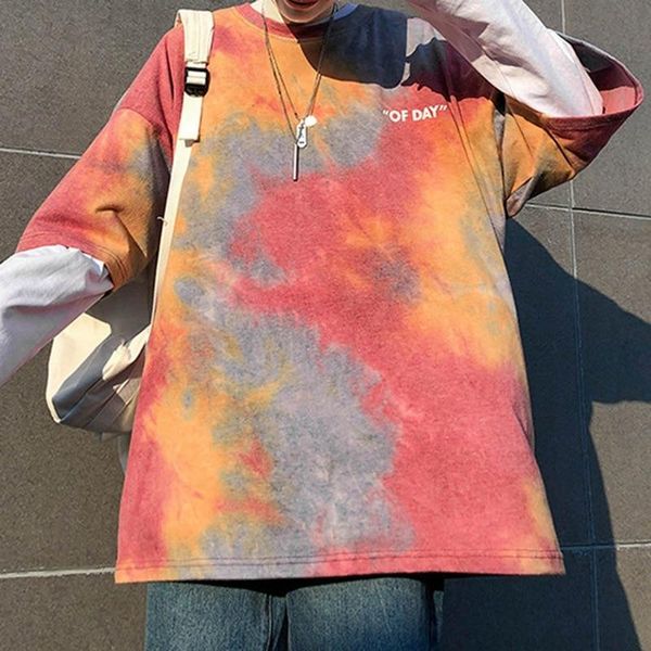 women's t-shirt harajuku women streetwear of day letter tie dye t shirt 2021 summer female casual o-neck loose ladies tshirt hip tee, White
women's t-shirt harajuku women streetwear of day letter tie dye t shirt 2021 summer female casual o-neck loose ladies tshirt hip tee, White