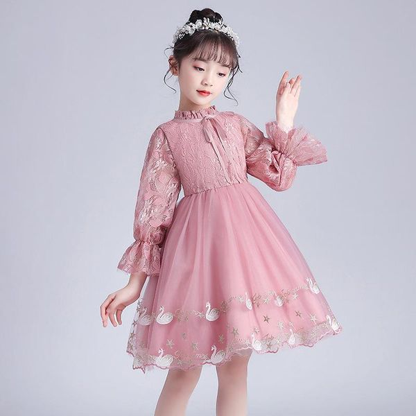 girl's dresses children ball gown first holy communion dress embroidery swan lace flower girl ruched bow princess robe for wedding, Red;yellow
girl's dresses children ball gown first holy communion dress embroidery swan lace flower girl ruched bow princess robe for wedding, Red;yellow