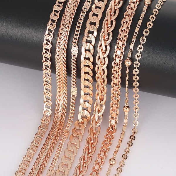 10 style 50cm 60cm men women necklace 585 rose gold color chainjewelry p0809, Silver
10 style 50cm 60cm men women necklace 585 rose gold color chainjewelry p0809, Silver