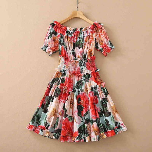 casual dresses european and american women's wear for spring short-sleeved one-line neck with floral print fashion pleated dress kr9q, Black;gray
casual dresses european and american women's wear for spring short-sleeved one-line neck with floral print fashion pleated dress kr9q, Black;gray
