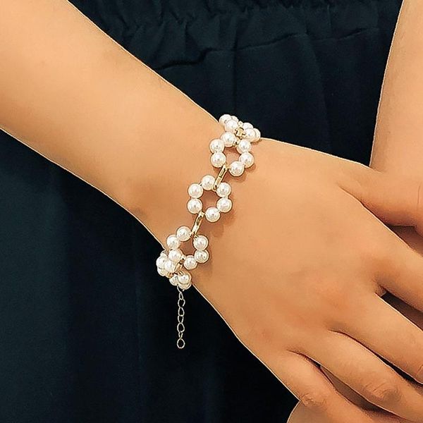 design mori cold wind woven pearl bracelet women simple geometric beaded multi-layer flower jewelry beaded, strands, Black
design mori cold wind woven pearl bracelet women simple geometric beaded multi-layer flower jewelry beaded, strands, Black