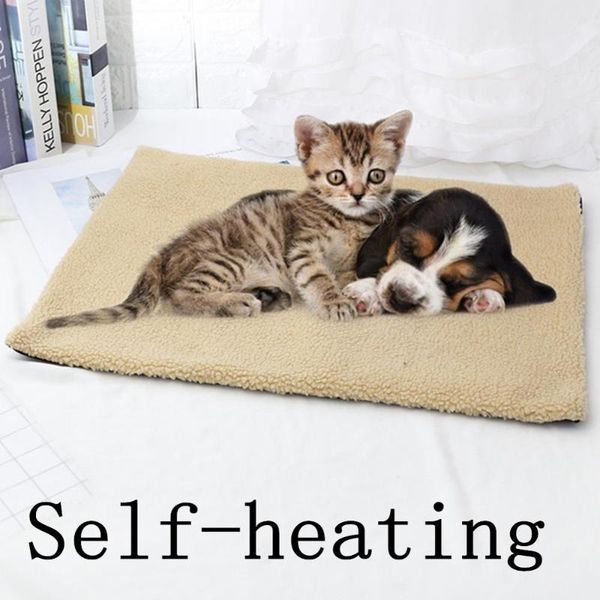 cat beds & furniture automatic warm pet soft fleece self-heating bed mats dog rest blanket winter foldable pets sleep mattress for dogs cats