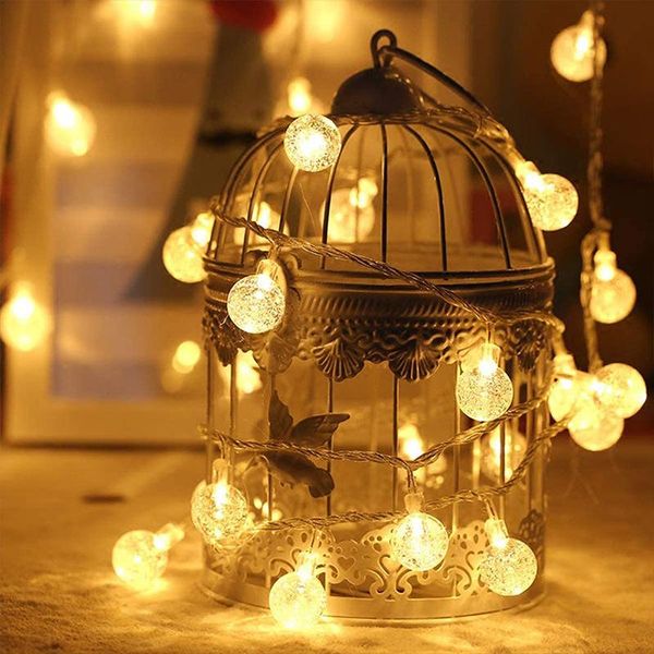 strings led bubble crystal ball shape battery lighting christmas light party decoration lights fairy garden for wedding room holiday
strings led bubble crystal ball shape battery lighting christmas light party decoration lights fairy garden for wedding room holiday